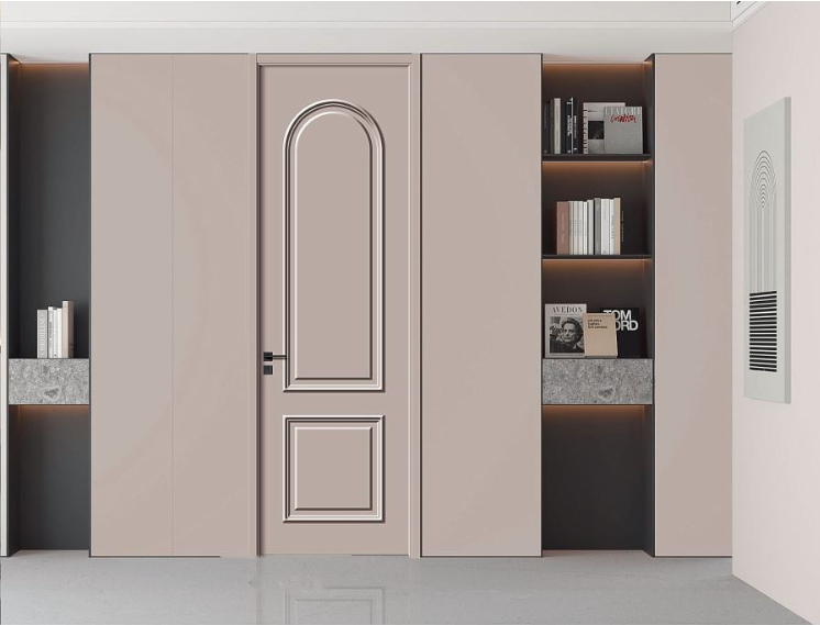 Solid French wooden door