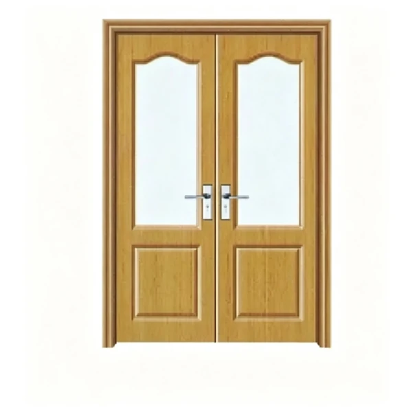 PVC wooden double door can be the interior oak door