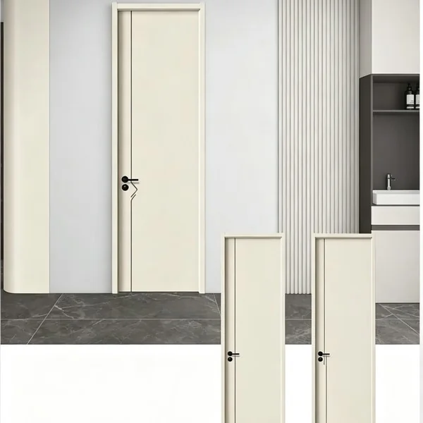 Melamine wooden fine carved and deep pressed door