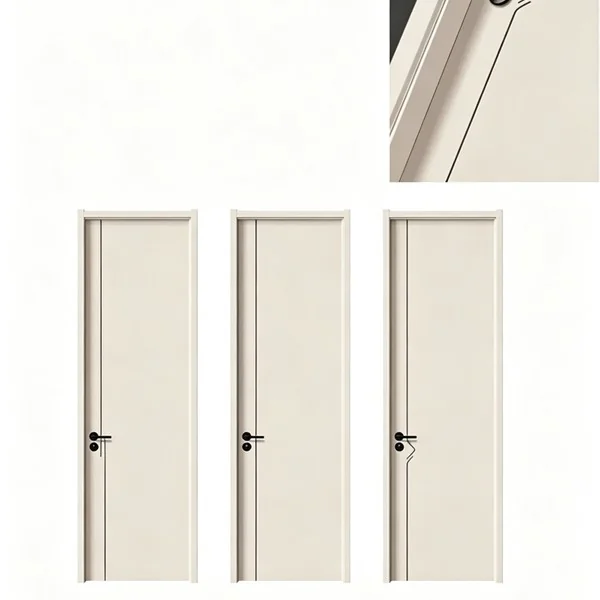 Melamine wooden fine carved and deep pressed door