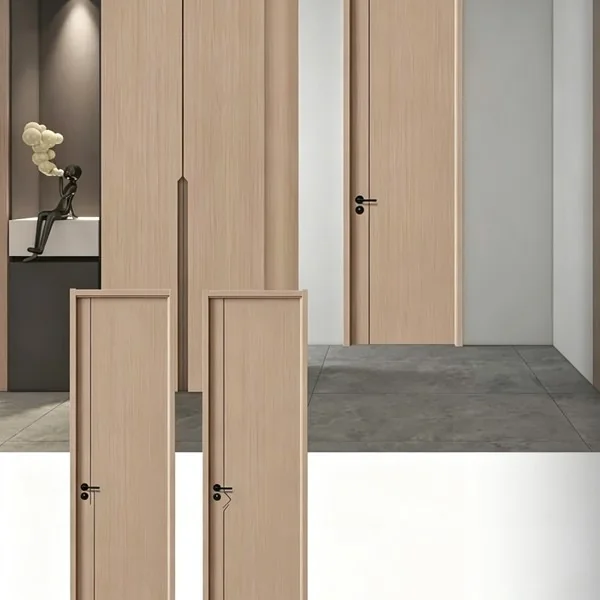 Melamine wooden fine carved & deep pressed door