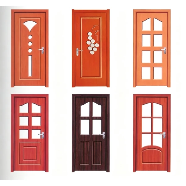 PVC wooden glass door