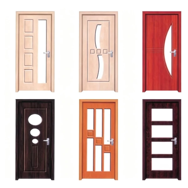 PVC wooden glass door