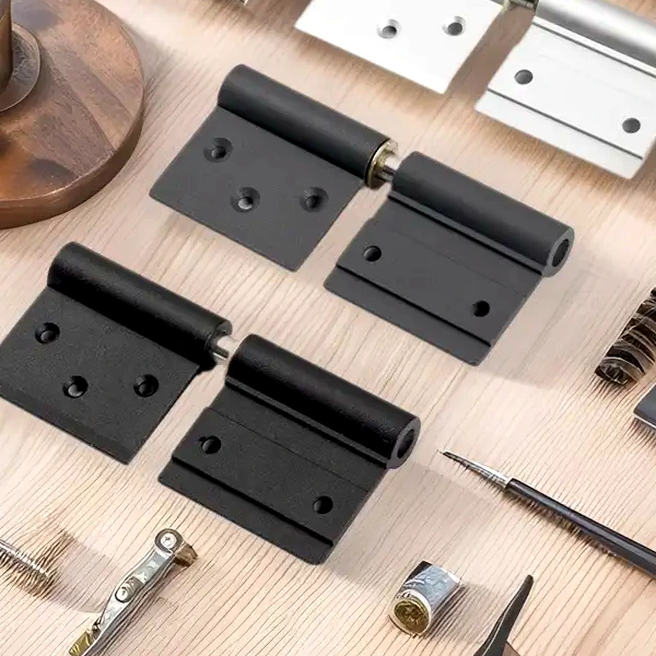 4-pack black detachable pin door hinges, self-closing heavy gauge pivot hinges for interior doors.