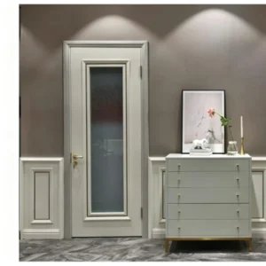 Solid half glass wooden door