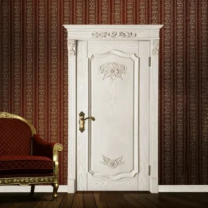 Solid French wooden door