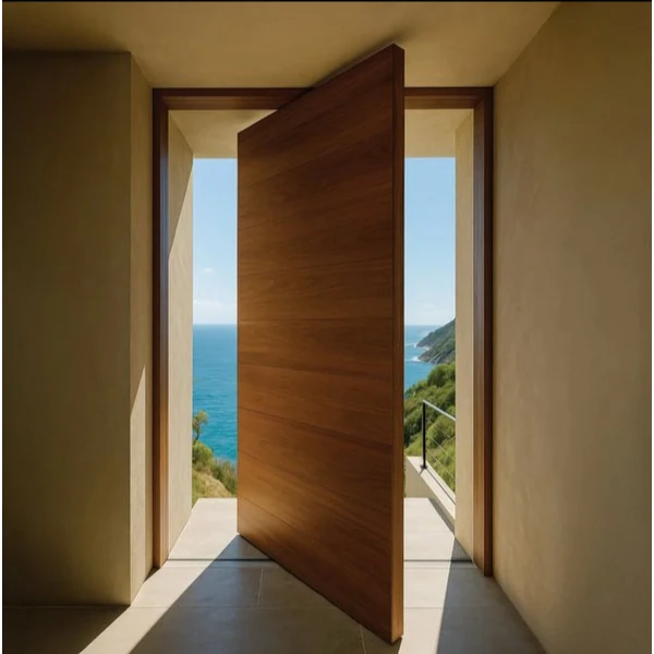 Melamine pivot door