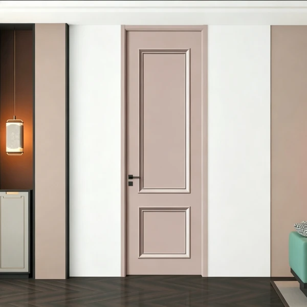 Solid modern wooden door