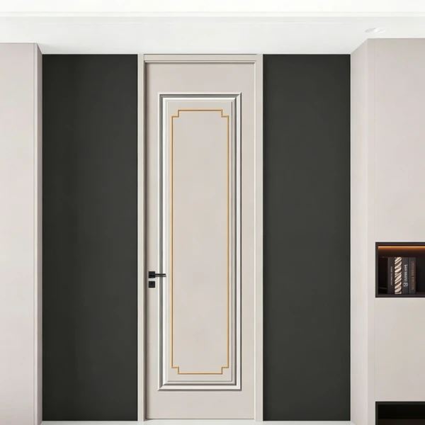 Solid modern wooden door