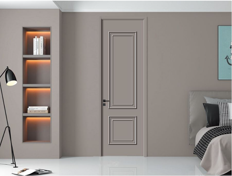 Solid French wooden door