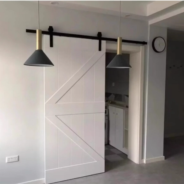 Barn door could be the blue interior door