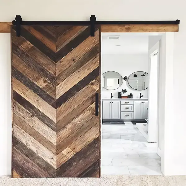 Solid wood sliding door